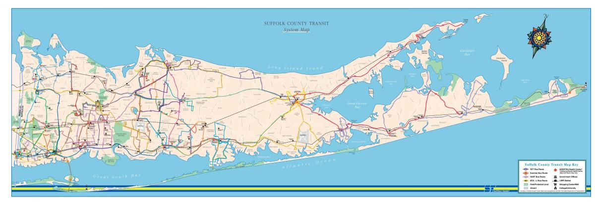 Long Island bus station map